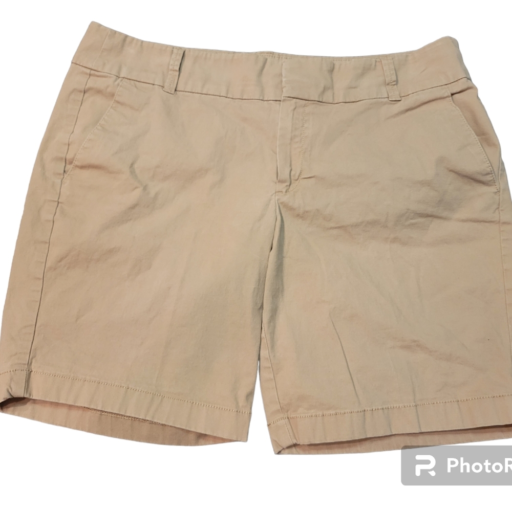 J. Crew Women's Khaki Cotton Chino shorts size 12